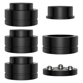 Tertullus 4PCS Speaker Bracket Foot Adjustable Isolation Stand Feet Amplifier Speaker DAC Spikes+Base Pads Accessories 39x23mm (39x23mm, Black)