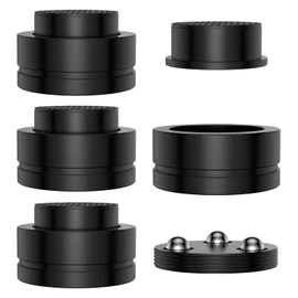 Tertullus 4PCS Speaker Bracket Foot Adjustable Isolation Stand Feet Amplifier Speaker DAC Spikes+Base Pads Accessories 39x23mm (39x23mm, Black)