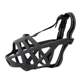 Soft Dog Muzzle for Prevent Nipping & Unwanted Eating, Adjustable Fit Muzzle for Dogs Ideal for Public Outings Training Trips Vet Visit (Large)