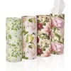 4pack Car Tissues Holder with Facial Tissues Vintage Rose Peony