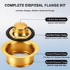 Brushed Gold Garbage Disposal Flange and Sink Stopper, 304 Stainless