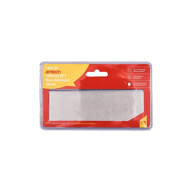 Amtech E2570 150mm (6") Fine Diamond Sharpening Stone