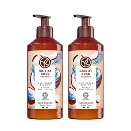 Yves Rocher - Kit De Cremas Corporales Aroma Coco, Hidrata y Perfuma, Incluye 2 cremas de 390ml c/u