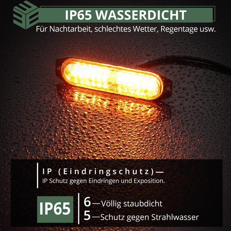 EYPINS 8 x 12 LED Front Flash, Flashing Light Strobe