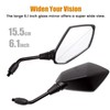 Hotiko Universal Motorcycle Mirrors 10mm with 22mm Handlebar Mount Clamps