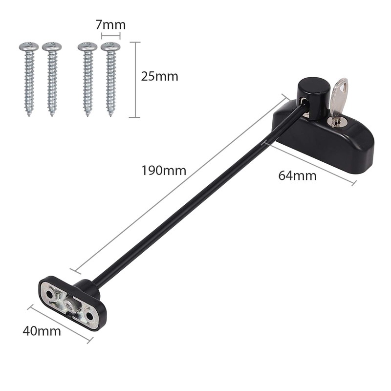Neoteck Window Restrictor Locks 4PCS Window Door Cable Restrictor Lock