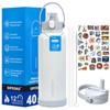 Insulated Water Bottle with Lid & Boot & Stickers, 40