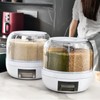 TOPINCN Grains Separate Storage Box, Home Damp Proof Rice Storage