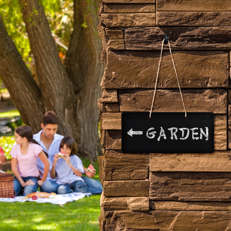 10pcs Chalk Board, Small Chalkboard Signs Erasable Wooden Rectangle with