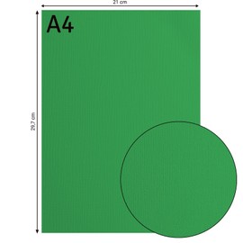 Vaessen Creative Florence Green Cardstock Paper 216gsm A4 10 Pack Texture for Scrapbooking, Card Making, Punching and Other Paper Crafts, 2928-076A4
