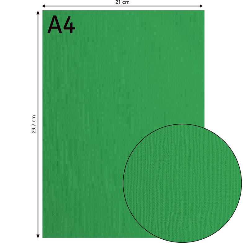Vaessen Creative Florence Green Cardstock Paper 216gsm A4 10 Pack