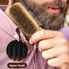Double Sided Slick Back Hair Brush, Boar Bristle HairBrush For