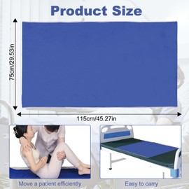 Slide Sheets for Moving Patients on Bed, Slide Sheets for Bed Mobility, Tubular Transfer Slide Sheet for Cars, Wheelchairs, Obese People, Elderly, Hospitals, Home Care, (75 * 135cm, Blue)