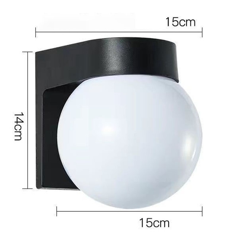 Acrylic Round Lamp Shade with PC Plastic Base Waterproof Exterior