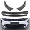 AOKAILI 4PCS Glossy Black PP Front Bumper Body Kit Spoiler
