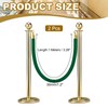 MECCANIXITY Velvet Stanchion Rope 3.28 Ft/1 M, Barrier Rope Velvet