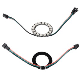 Geekstory 2PCS 16 Bits WS2812 5050 RGB LED Ring Lamp Light Stage Light with Integrated Full Color RGB Ring Drivers for Arduino Raspberry Pi ESP32