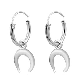 Symbolic Jewish Star of David .925 Sterling Silver Mini Hoop Earrings