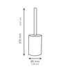 Ridder Touch Toilet Brush, Poly Resin, White, 8.5 x 8.5