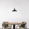 LEDSone Industrial Green Vintage Curvy Metal Pendant Ceiling Lamp Shade