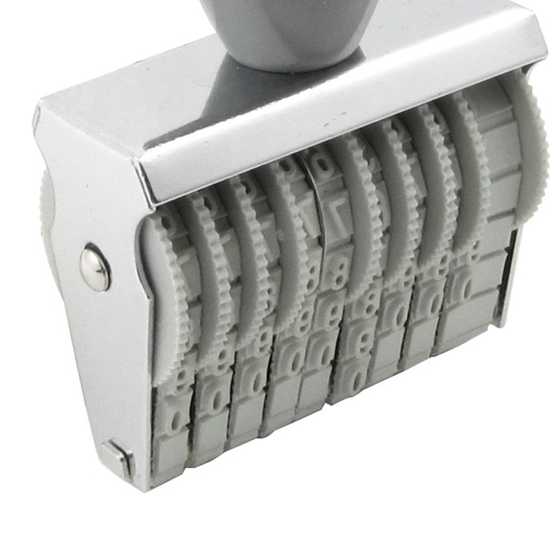 Sourcingmap 9 Digit Number Stamp, Rubber Changeable Rotating Number Stamp