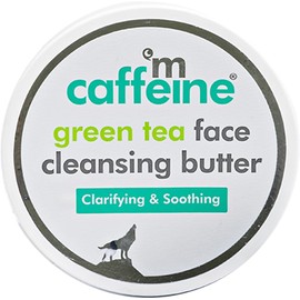 mCaffeine Green Tea Face Cleansing Butter - Shea and Murumuru Butter Infused - Removes Dirt and Oil from Pores - Protects Skin Barrier - 100 g
