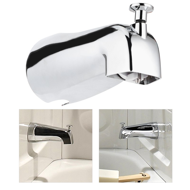 Wall Mounted Electroplate Bathtub Faucet Concealed Tub Spout with Pull