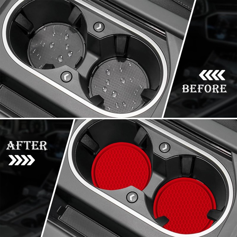 Car Coasters for Cup Holders [4 Pack], 2.77 Inches Silicon