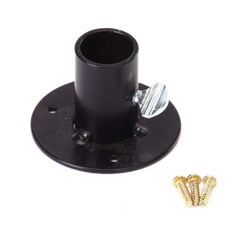 Birds Choice 1202 Pole Mount Flange, 1 in., Black