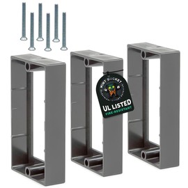 Mint Bucket Brands 3/4" Single Gang Outlet Box Extenders, UL Listed, Electrical Box Extender for Outlets & Switches, Pack of 3