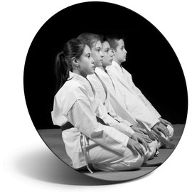 Destination Vinyl ltd Magnet for Refrigerator, Fridge BW - Children's Karate Class Kids Fun for Office, Cabinet and Whiteboard, Magnetic Stickers, 42682