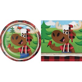 creating converting Lum-Bear-Jack Dessert Plates and Napkins Party Kit for 8