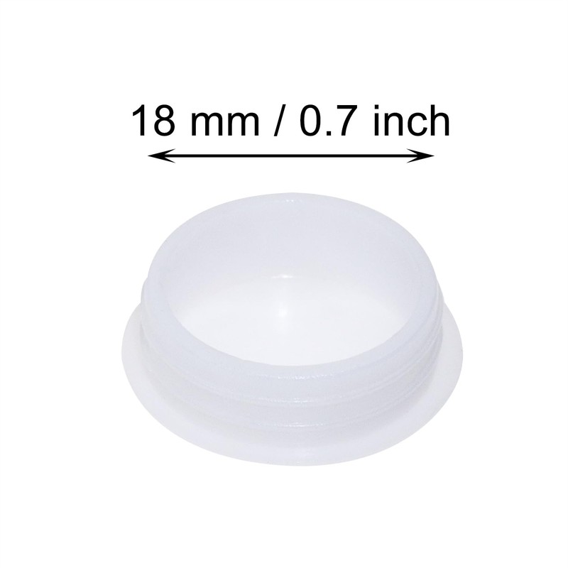 ONLYKXY 50pcs White Plastic Round Snap in Type Locking Furniture