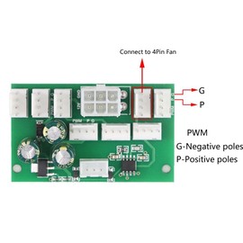 PC Fan Speed Controller, DC 12V 4-Pin Fan Speed Controller, 0-100% Adjustable, PC Fan Speed Controller PWM Governor for 8 Fans