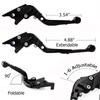 KBGRAX Motorcycle Aluminum CNC Adjustable Foldable Extendable Brake Clutch Levers