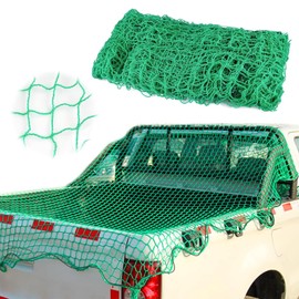 Cargo Nets Heavy Duty, Cargo Net for Pickup Truck Bed with Elastic Rope Cargo Netting for Anti-Fall Truck Safety Trailer Cover Net Elasticated Polyethylene Bungee Netting for Luggage & Gardens(3Mx4M)