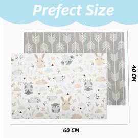 Baby Toddler Pillowcase 2 Pack 100% Cotton Pillow Cover - Cot Bed Pillow Pair Cases 40x60cm - Soft Baby Pillowcase for Boy & Girl Bedding - Gifts for Kids Travel Pillow Pillowcase（Animal Park）