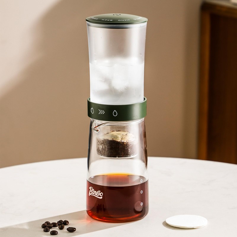 Bincoo Drip Cold Brew Coffee Maker,450ml High Borosilicate Glass Ice
