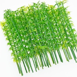 Attuslla Model Miniature Bamboo Trees, Green Plastic Bamboo Trees for Building Model, Home Miniature Landscape Landform Diorama Project, 50 PCS, 15cm