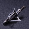 DEEPOWER 4-Pack Broadheads 100 Grain 3 Fixed Blade Broadheads 1+1/4'