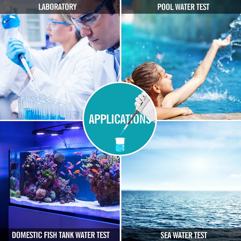 LACHOI Micropipeta 100-1000μl Lab Pipettor monocanal ajustable volumen variable, pipetetas