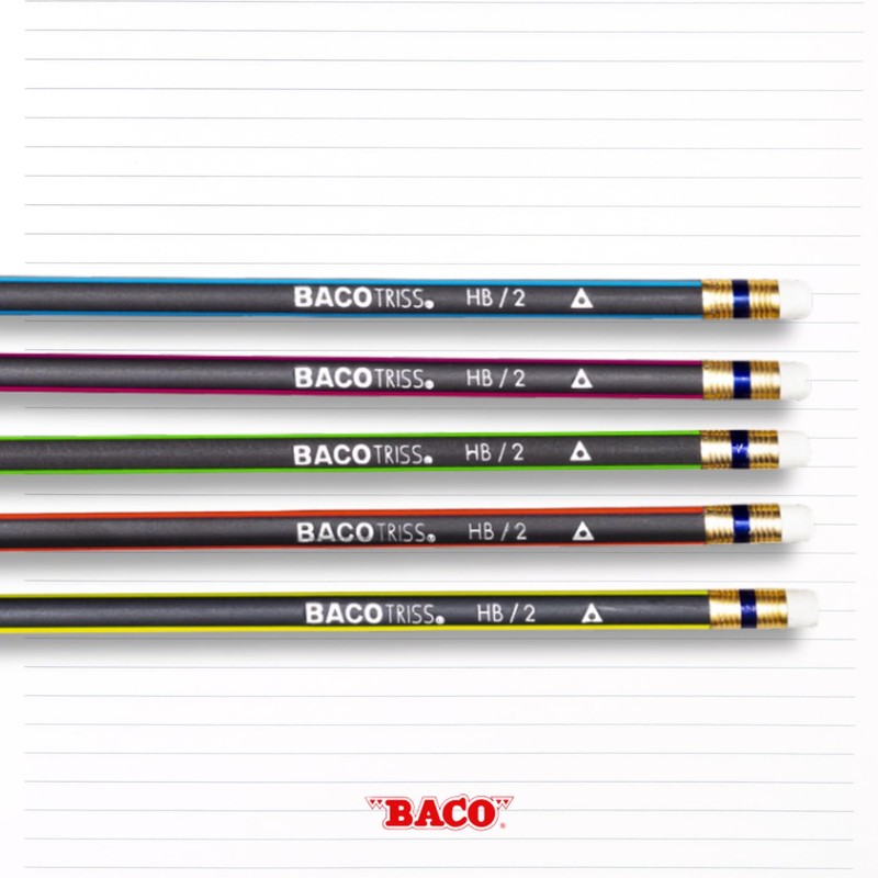 Baco | Lápiz de Grafito Bacotriss Triangular HB/2 - Bote