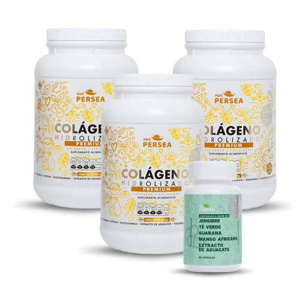 Ag Persea - Pack 3 Colageno Premium 1.2 Kg Cu