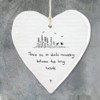 East of India Hanging Heart Gift Two Loving Hearts