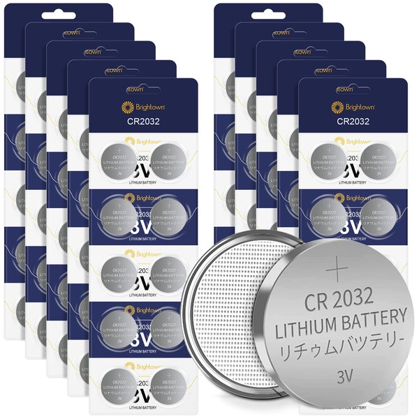 100 Count CR2032 3V Lithium Coin Cell Battery, CR2032 Button Battery for Watch Car Key, Long Lasting Power in Child Resistant Packaging, 8-Year Shelf Life – 100 Pack