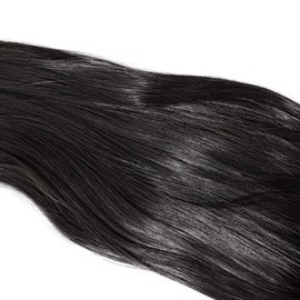 Mulaibdin Ponytail Extension 60 cm, Braid Extension with Clip, Straight Ponytail Hairpiece, Braids Extensions Black with Clip, Synthetic Hair Extension Long for Women (Pure Black)