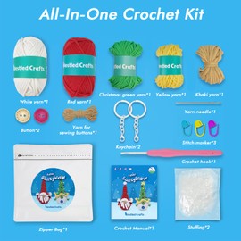 ZPSHYD Komplettes Häkelset, Weiches Garn Häkelset für Anfänger Erwachsene Teenager, Häkelkit mit komplettem Inklusive Videoanleitung, Anweisungen auf Papier