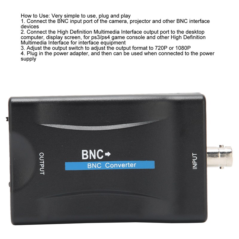 BNC to High Definition Multimedia Interface Converter 1080P/720P Video Conversion