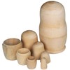 TRIXES Unpainted Russian Dolls Nesting Eggs x5 Layer Wooden DIY