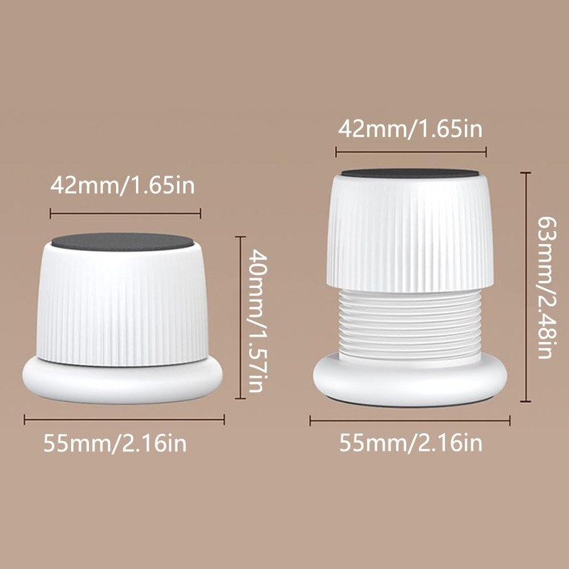 SagaSave 4Pcs Adjustable Furniture Bed Risers, 1.6-2.5 inch Anti Slip